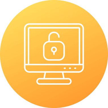 düz vektör simgesini kilitle