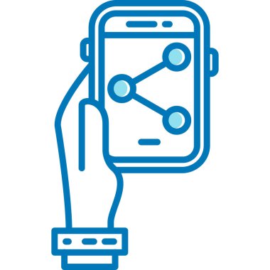 Cep telefonu simgesi vektör çizelgesine sahip akıllı telefon