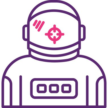 astronot uzay astronot simgesi ana hat biçiminde