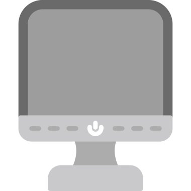 Bilgisayar monitörü simgesi. Web tasarımı için basit bir bilgisayar izleme vektör simgesi çizimi