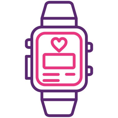 Akıllı saat ikonu. Beyaz arkaplanda izole edilmiş web tasarımı için Akıllı Saat vektör simgesi