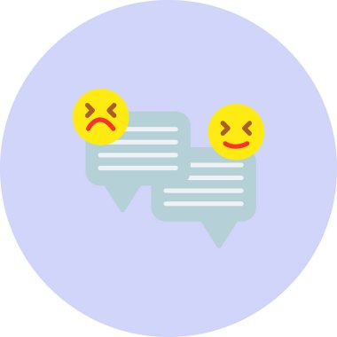 Kızgın emojili konuşma balonu