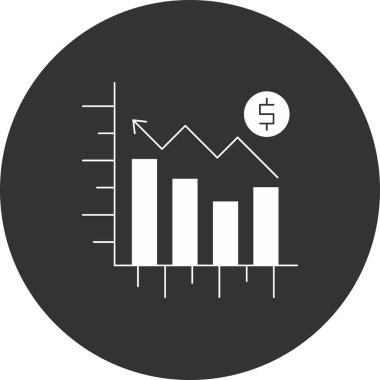 İş ve finans simgesinin vektör illüstrasyonu