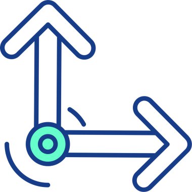 Oklar ok yönü simgesi ile doldurulmuş - taslak biçimi