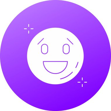 Gülümse. Web simgesi basit illüstrasyon