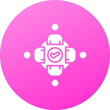 Uzun gölgeli beyaz çizgi güneş ikonu. Çember altıgen düğmesi. vektör