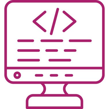 Programlama. Web simgesi basit illüstrasyon