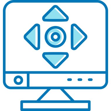 Bilgisayar. Web simgesi basit illüstrasyon