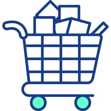 Alışveriş sepetinin simgesi - ecommerce - ticaret kategorisi