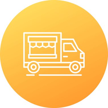 Kutu kutulu kamyon vektör simgesi tasarımı