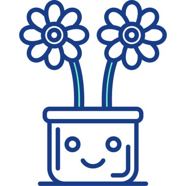 Çiçek. Web simgesi basit illüstrasyon