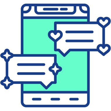 Konuş. Web simgesi basit illüstrasyon