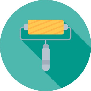 boya fırçası ikonu. Düz dizayn. vektör illüstrasyonu.