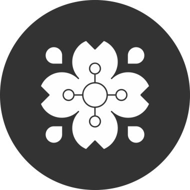 Çiçek süsleme simgesi ana hatlarıyla