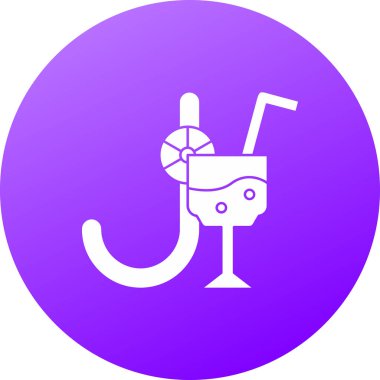 Beyaz arka planda izole edilmiş çizgi şarap kadehi ikonu. Cam ikon. Renkli taslak konsepti. vektör.