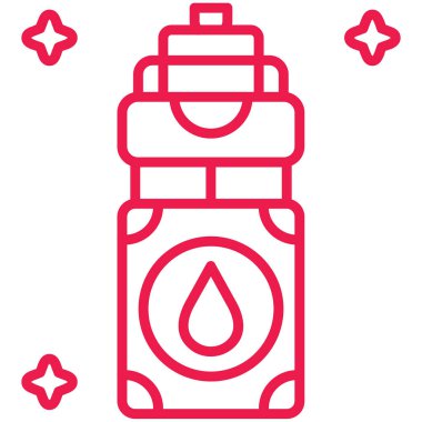 Su şişesi. Web simgesi basit tasarım