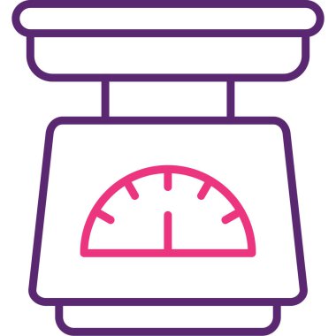 Ağırlık ölçeği. Web simgesi basit illüstrasyon