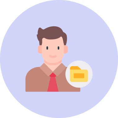 Elinde kahve fincanı vektörü olan bir iş adamı.