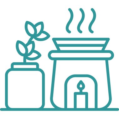 Bitki simgesinin vektör illüstrasyonu