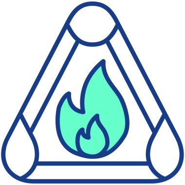 Alev simgesinin vektör illüstrasyonu