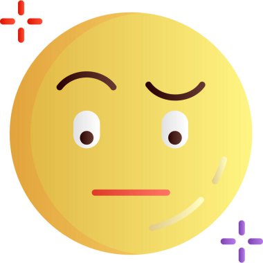 İçi doldurulmuş yüz simgesi biçiminde emoji simgesi