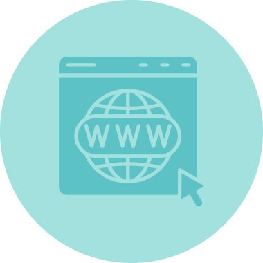 İnternet web simgesi basit tasarım