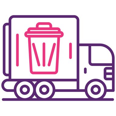 Çöp kutusu simgesi. Basit tasarım