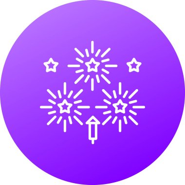 Havai fişekler. Web simgesi vektör illüstrasyonu