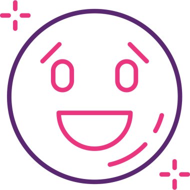 gülen yüz simgesi, vektör illüstrasyonu