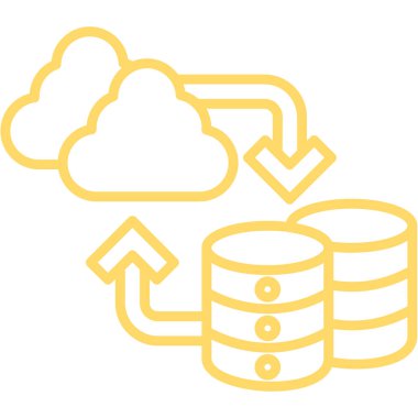 veri depolama vektör resimleme simgesi