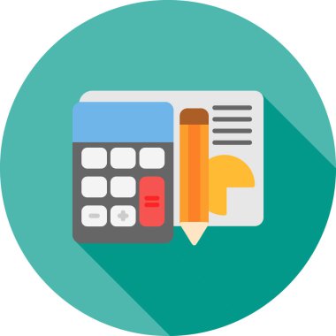 hesap makinesi düz vektör simgesi