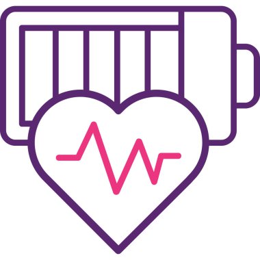 kardiyogram modern simge, vektör illüstrasyonu