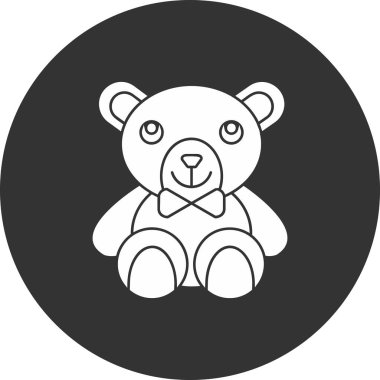 Ayı simgesi vektör illüstrasyonu