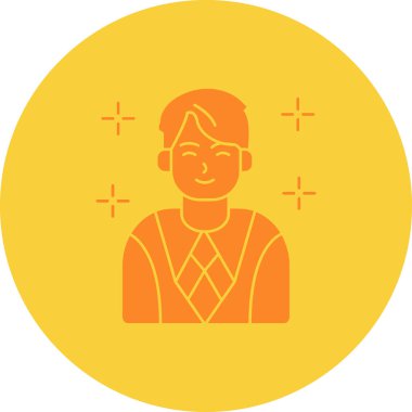 erkek avatar simgesi vektör illüstrasyonu