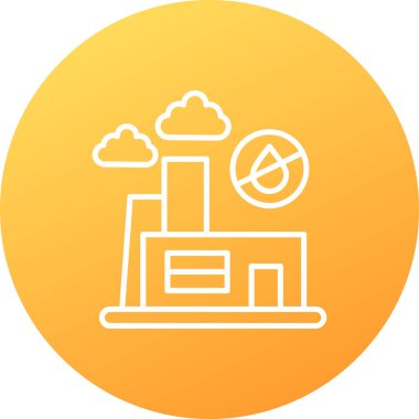 Bir fabrika simgesinin vektör illüstrasyonu