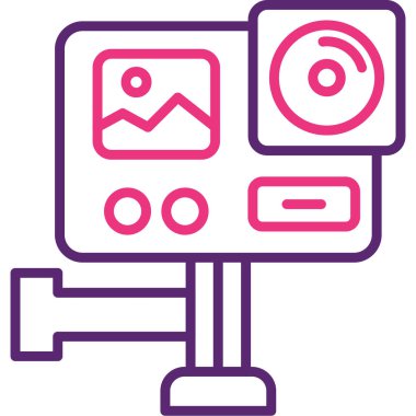 Kamera. Web simgesi basit illüstrasyon