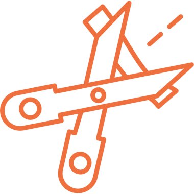 Uçak simgesinin vektör illüstrasyonu