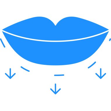 dudak simgesi vektör illüstrasyonu