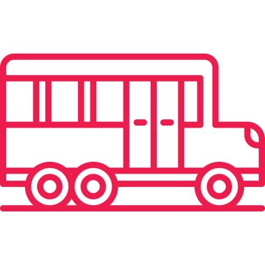 otobüs simge vektör çizim