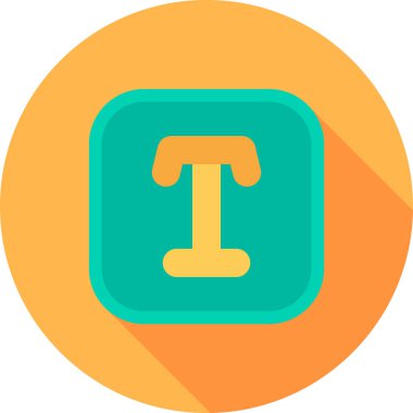 Tek bir harf simgesinin vektör illüstrasyonu