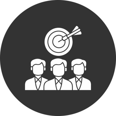 iş insanları simgesi, vektör illüstrasyonu