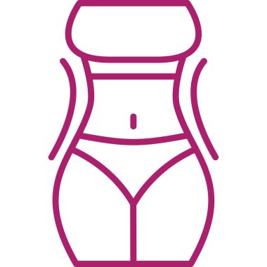 Kadın bikini ikonu. Web için bikini vektör simgelerinin özet çizimi