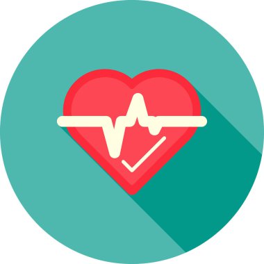 Kalp ikonu vektör illüstrasyonu