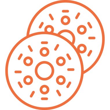 donut. Web simgesi basit illüstrasyon