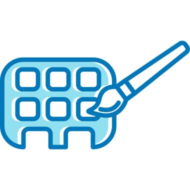 Beyaz arka plan üzerinde izole mavi anahtar kutsal kişilerin resmi. Vektör çizim