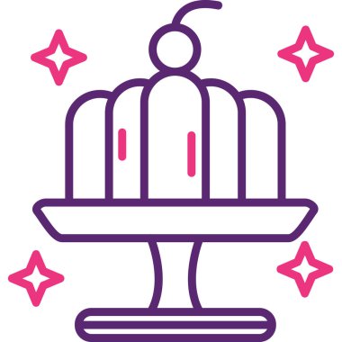 Kek. Web simgesi basit illüstrasyon