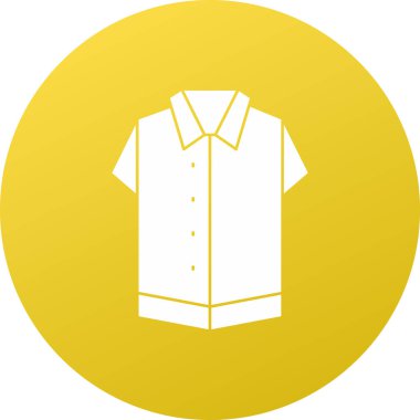 Gömlek vektörü glyph çember tasarımı