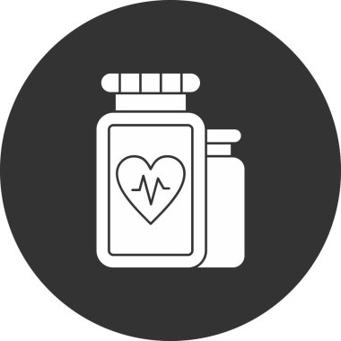 İlaç şişesi vektör simgesi