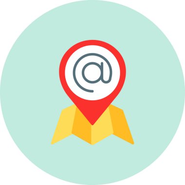 Konum Pin Düz Vektör Simgesi