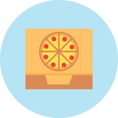 pizza. Web simgesi basit illüstrasyon